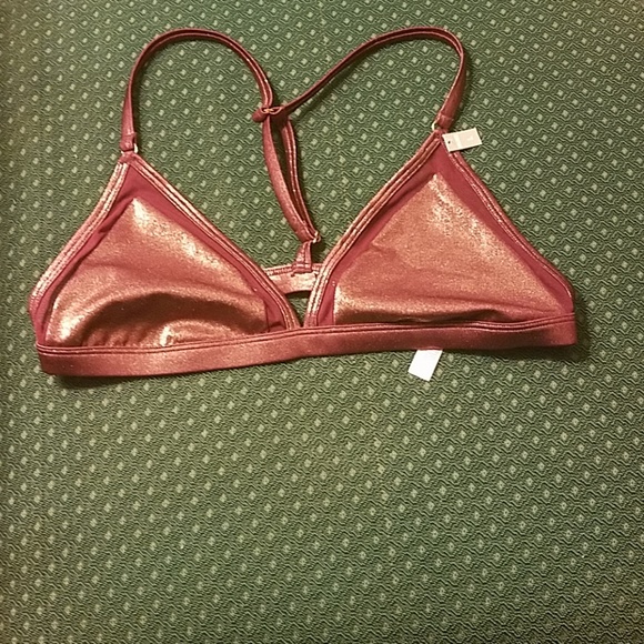NWT. VS Pink wine metallic L unlined bralette - Picture 2 of 4